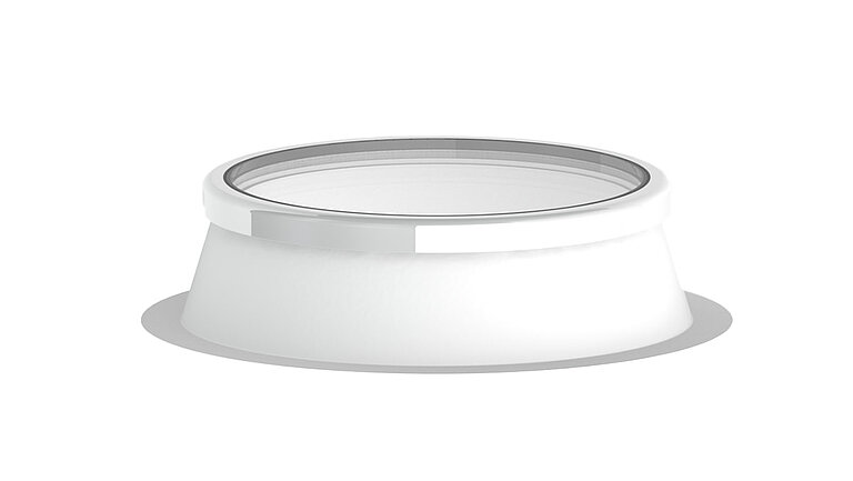 Plastik çerçeveli düz çatı penceresi yuvarlak